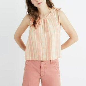 Madewell Crop Swing Tank in Petal Plaid sz XS NWT